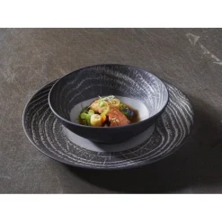 Assiette creuse 19cm Poivre Arborescence - Revol