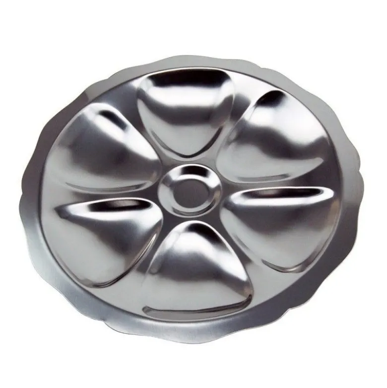 Assiette à huîtres 6 empreintes - Chevalier