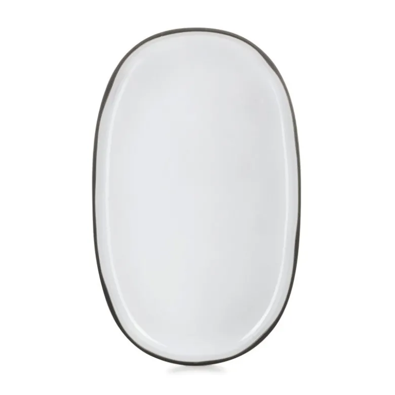 Assiette ovale 35cm Blanc Cumulus - Revol