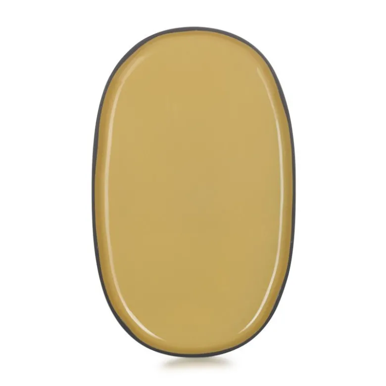 Assiette ovale 35cm Curcuma - Revol
