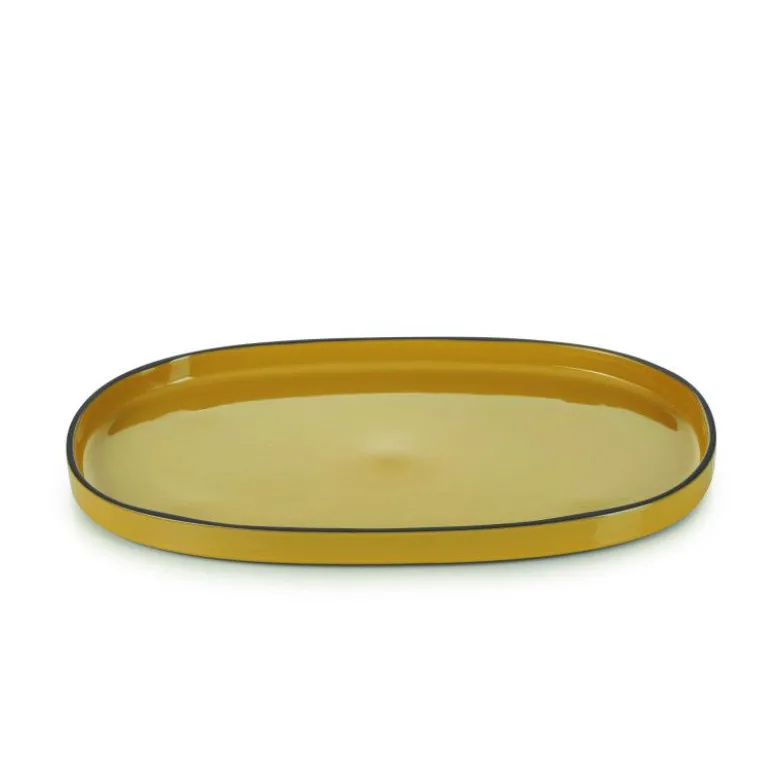 Assiette ovale 35cm Curcuma - Revol