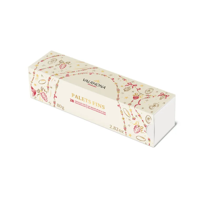 Assortiment Palets Chocolat Noir Guanaja et Lait Praliné Pécan 80 g - Valrhona