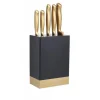 Bloc couteaux 5 pièces inox laiton - MasterClass