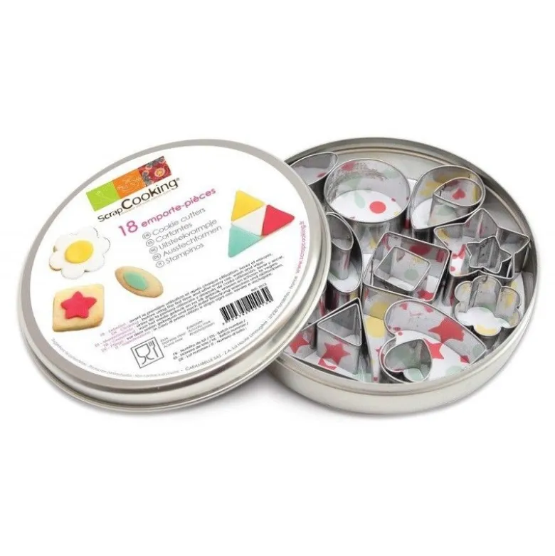 Boite mini emporte-pièce Déco x18 - ScrapCooking