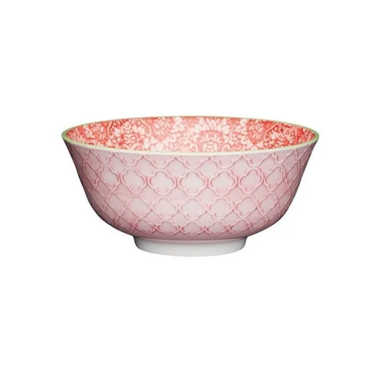 Bol Buddha Bowl céramique Damas rouge - Kitchen Craft