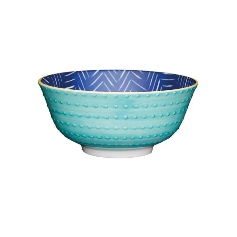 Bol Buddha Bowl céramique feuille indigo - Kitchen Craft