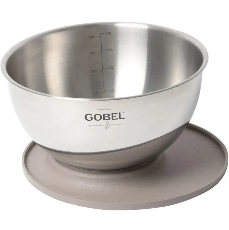 Bol cul de poule avec base-couvercle 24 cm – Gobel