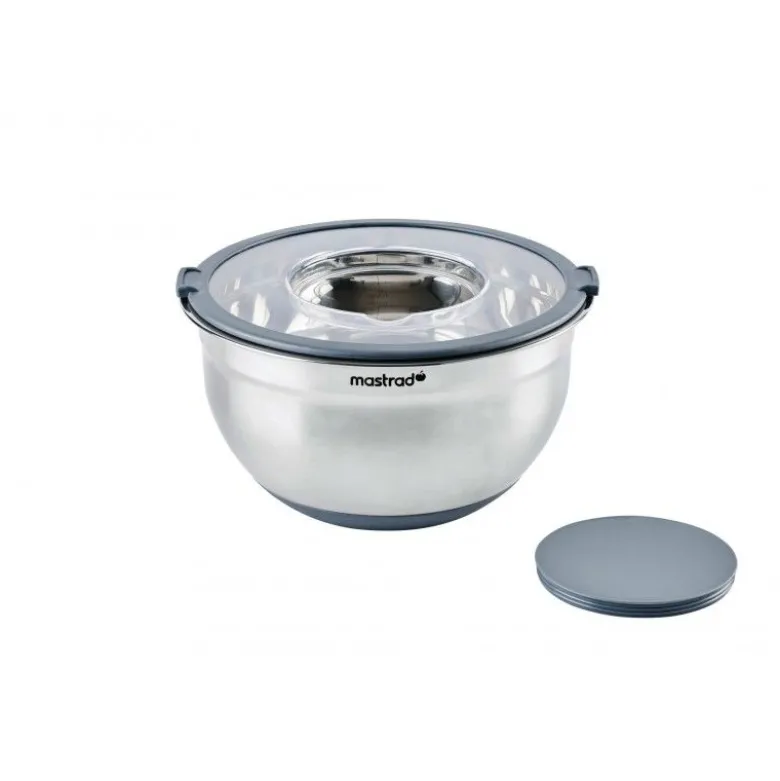 Bol inox 20cm + couvercle anti-projection - Mastrad