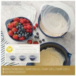 Bol à mixer avec couvercle x3 - Wilton
