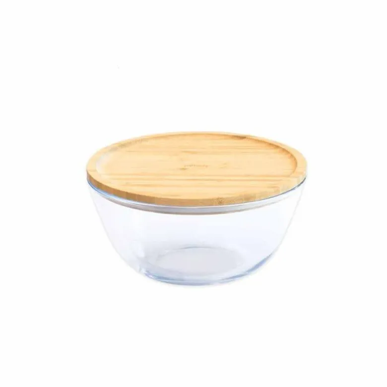 Boîte conservation verre ronde 1600ml - Pebbly