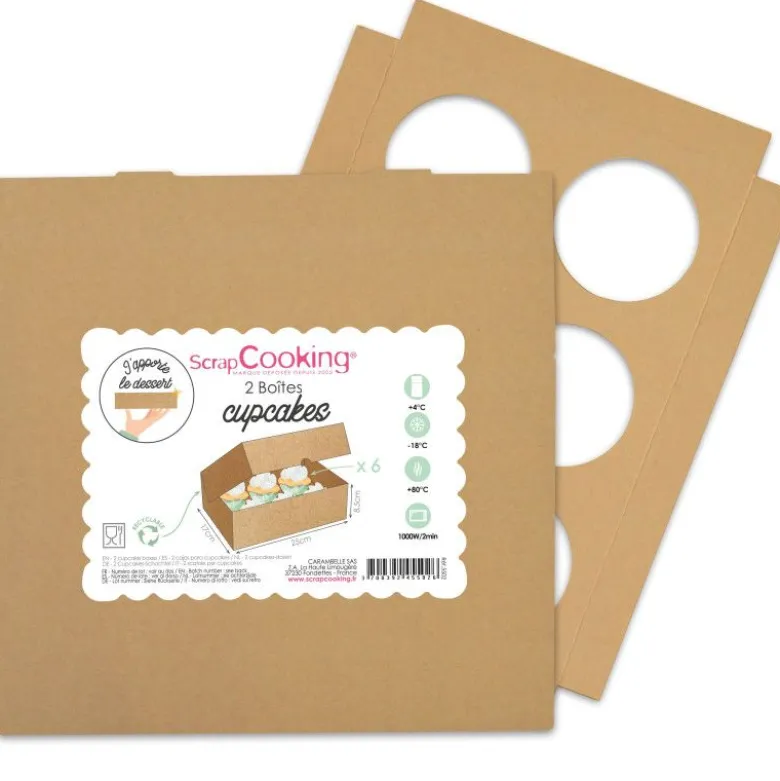 Boîte 6 cupcakes x2 - ScrapCooking