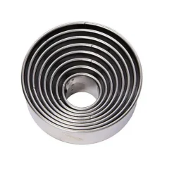 Boîte à découpoirs ronds avec bords roulés en inox (x8) - Gobel