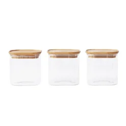 Boîte de conservation carrée 800ml x3 - Pebbly