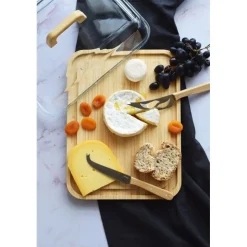 Boîte à fromage verre et bambou - Pebbly
