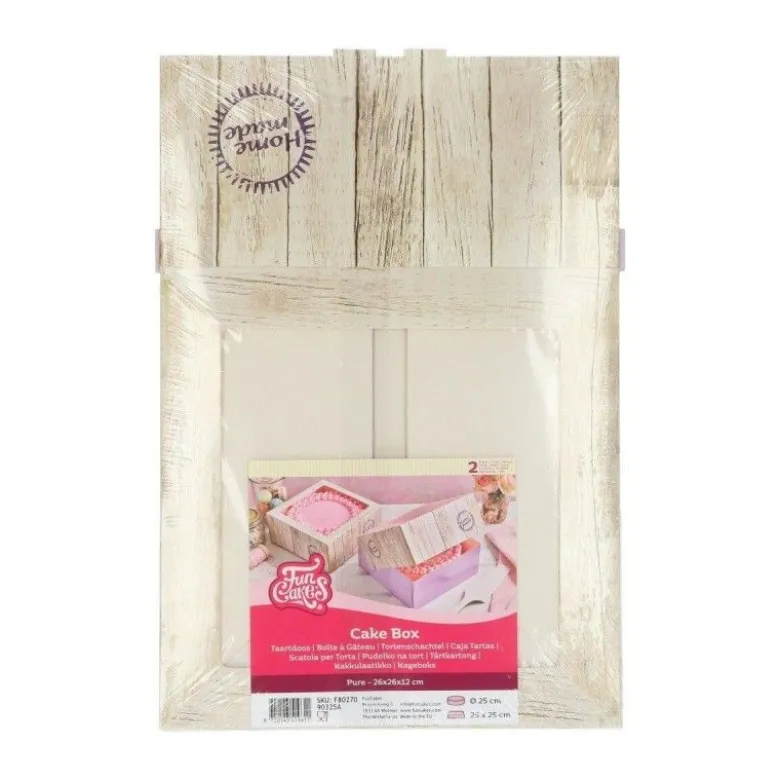 Boîte à gâteaux 26cm H12cm Pure x2 - FunCakes