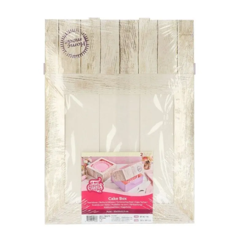 Boîte à gâteaux 32cm H11,5cm Pure x2 - FunCakes