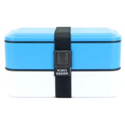 Boîte Lunch Box 2 étages bleu 1,2L - Yoko Design