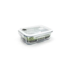 Boîte rectangulaire verre 1500ml - Pebbly