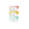 Boîtes conservation bébé verre graduées 240ml x3 - Pebbly