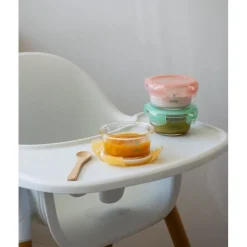 Boîtes conservation bébé verre graduées 240ml x3 - Pebbly