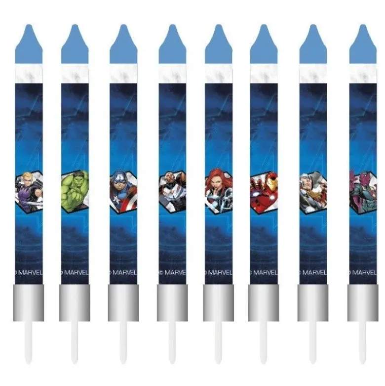 Bougie anniversaire Avengers x8 - DeKora
