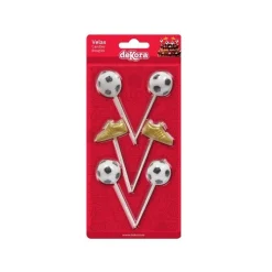 Bougie anniversaire Football x6 - DeKora