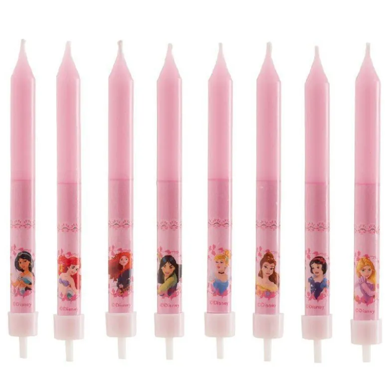 Bougie anniversaire Princesse Disney x8
