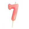 Bougie anniversaire Rose Chiffre 7 - Anniversary House