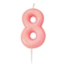 Bougie anniversaire Rose Chiffre 8 - Anniversary House