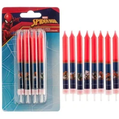Bougie anniversaire Spiderman x8