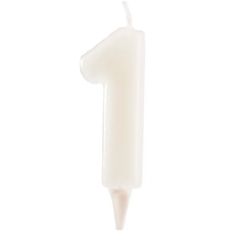 Bougie chiffre 1 fluorescente - DeKora