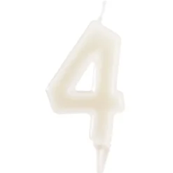 Bougie chiffre 4 fluorescente - DeKora