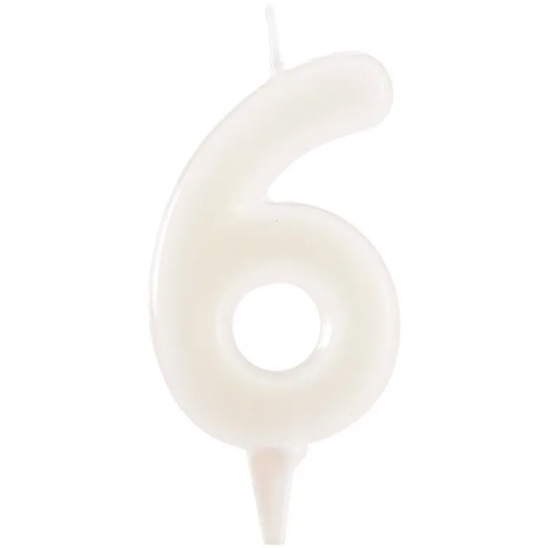 Bougie chiffre 6 fluorescente - DeKora