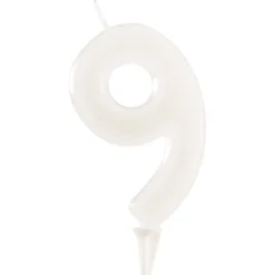Bougie chiffre 9 fluorescente - DeKora