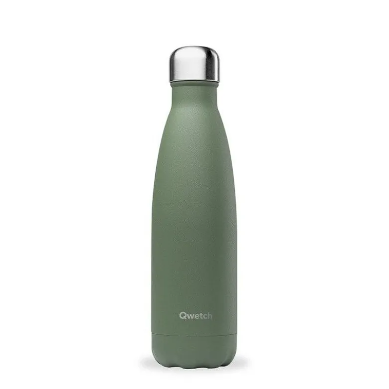 Bouteille isotherme Granite Kaki 500ml - Qwetch