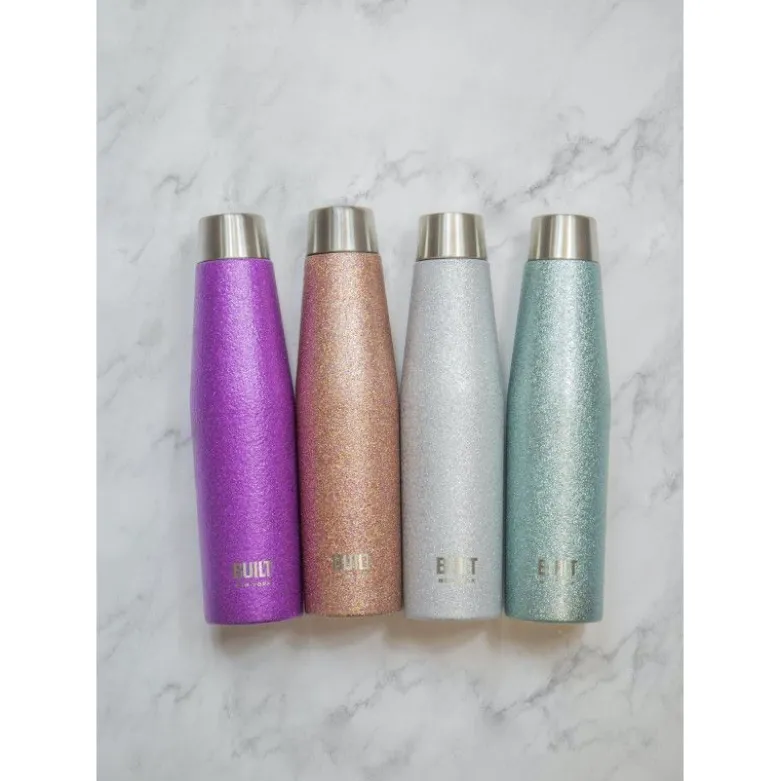 Bouteille isotherme Or rose à paillettes 540ml - Built