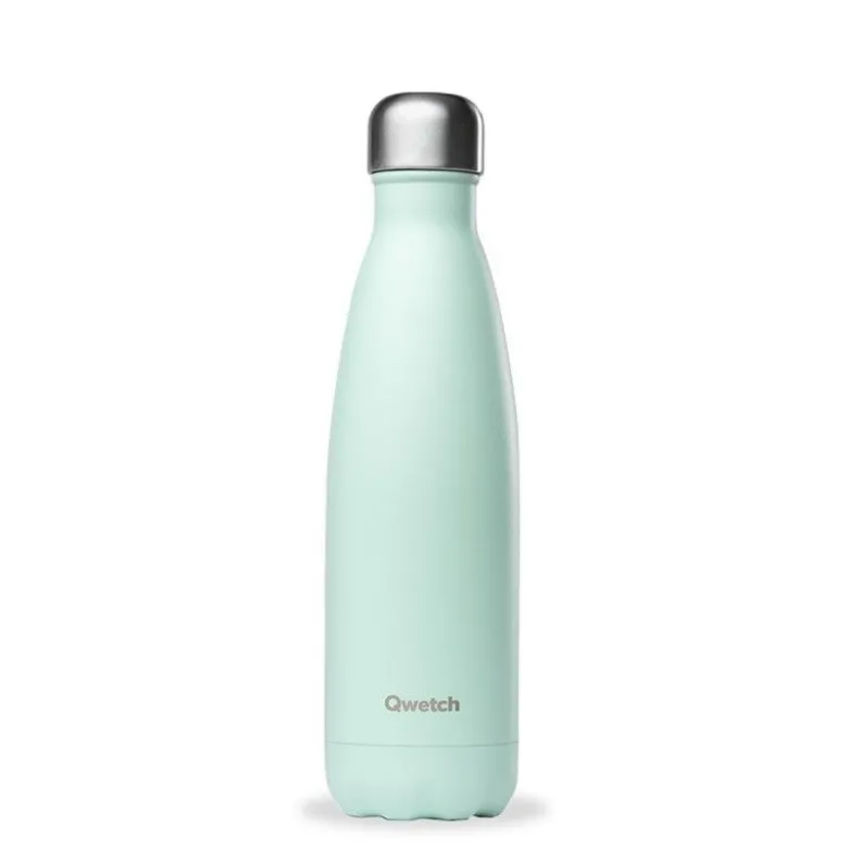 Bouteille isotherme Pastel vert 500ml - Qwetch