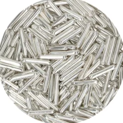 Bâtons de sucre métalliques Argent 70g - FunCakes