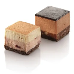Cadre à pâtisserie carré 7 cm (x4) et poussoir - Gobel