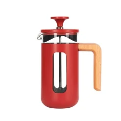 Cafetière à piston Pisa rouge 3 tasses - La Cafetière