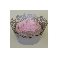 Caissette cupcake dentelle argent x12 - PME