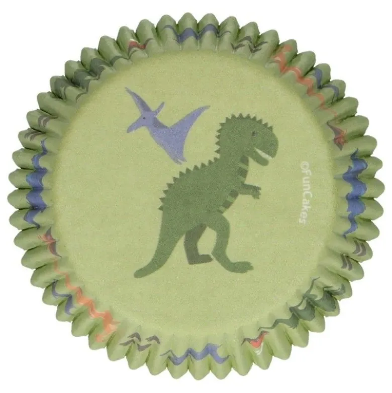 Caissette cupcake dinosaure x48 - Funcakes