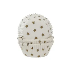 Caissette cupcake etoile dorée x50 - House of Marie