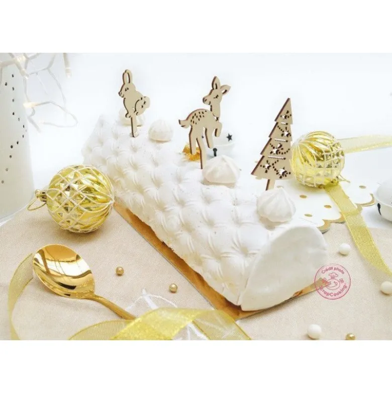 Cake topper bois Forêt enchantée x4 - ScrapCooking