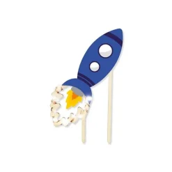 Cake Topper Espace fusée lumineuse - ScrapCooking