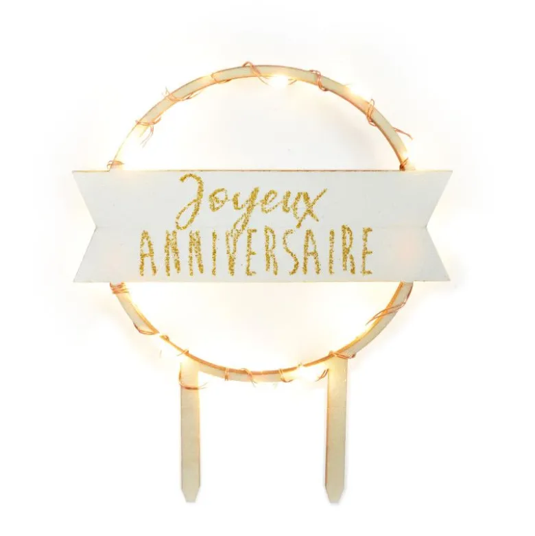 Cake Topper LED Joyeux Anniversaire - ScrapCooking