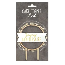 Cake Topper LED Joyeux Anniversaire - ScrapCooking