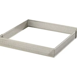 Carré perforé inox 10cm H2cm
