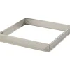 Carré perforé inox 14cm H2cm
