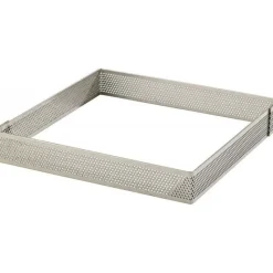 Carré perforé inox 20cm H2cm